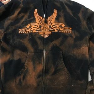 Bleached Harley Davidson Zip